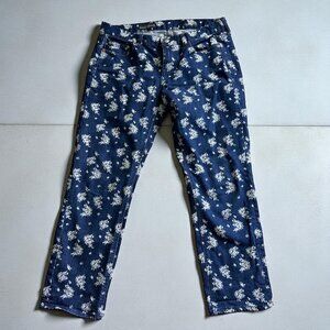 J CREW Cropped Matchstick Floral Pants Size 30